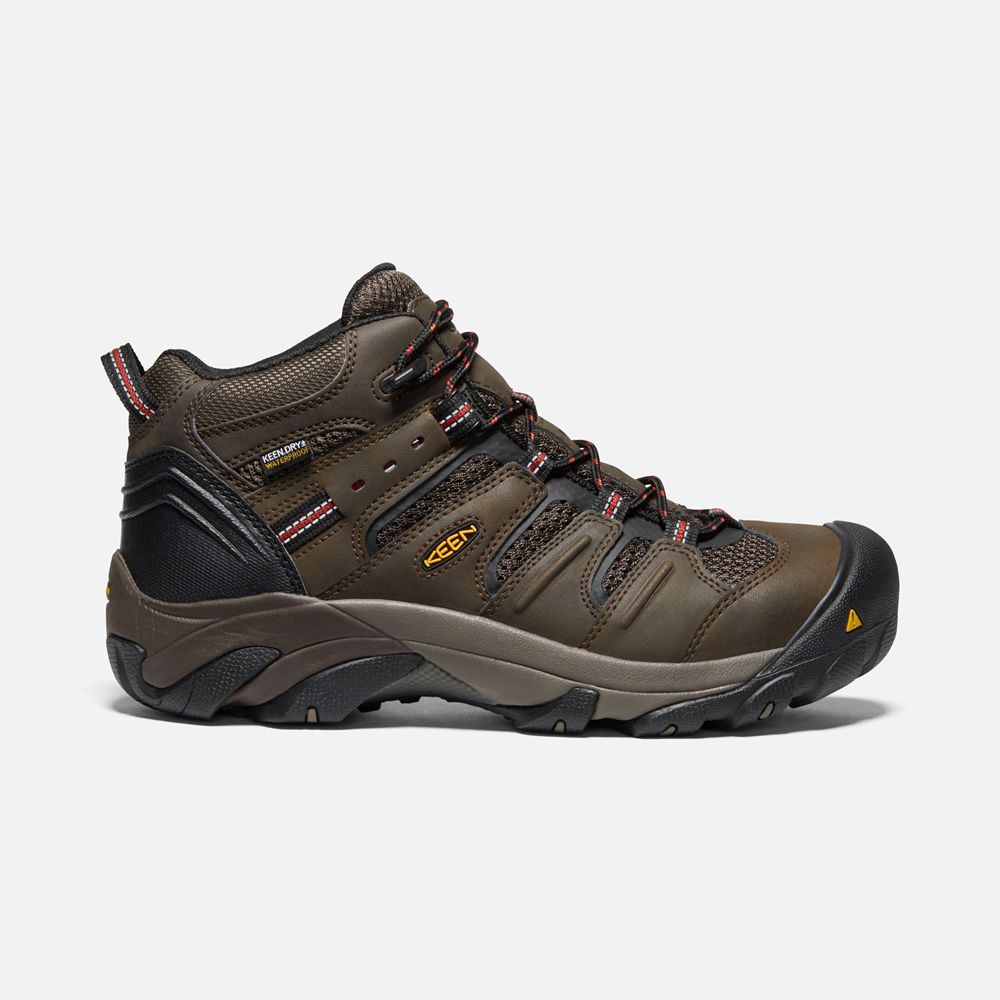 Botas de Trabajo Keen Mexico Marrom - Hombre Lansing Mid Waterproof (Steel Toe) - GH7046831